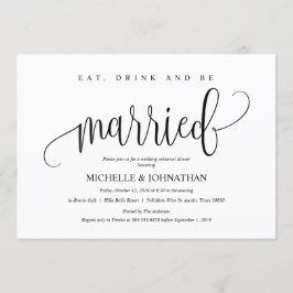 Elegante Einladungs-Karte für Hochzeiten Probe Din Einladung