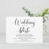 Elegante Einladungs-Karte für Hochzeiten-Probe Einladung (Stehend Vorderseite)