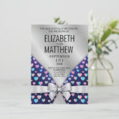 Elegante Einladungs- und Herzklänge Ankündigung (Stehend Vorderseite)