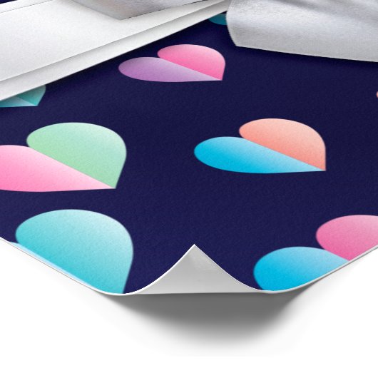 Elegante Einladungs- und Herzklänge Poster (Ecke)