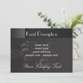 Elegante Einladungskarte Einladung (Stehend Vorderseite)