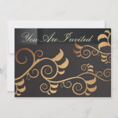 Elegante Einladungskarte Einladung (Rückseite)