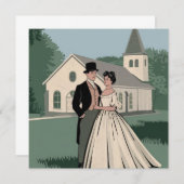 Elegante Einladungskarte feiert Liebe Einladung (Vorne/Hinten)