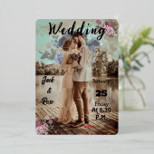 Elegante Einladungskarte Folieneinladung (Stehend vorne)