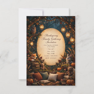 Elegante Einladungskarte für das Thanksgiving-Dinn