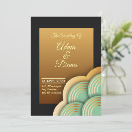 Elegante Einladungskarte für Hochzeiten Einladung