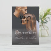 Elegante Einladungskarte für Hochzeiten Einladung (Stehend Vorderseite)