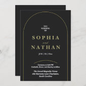 Elegante Einladungskarte für Hochzeiten Einladung (Vorne/Hinten)