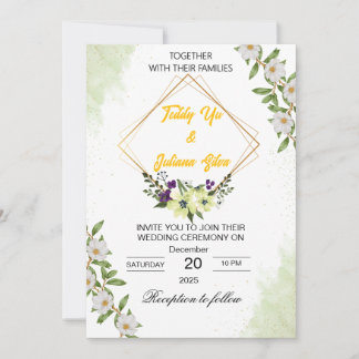 Elegante Einladungskarte für Hochzeiten - individu Einladung