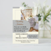 Elegante Einladungskarte für Hochzeiten - Minimal (Stehend Vorderseite)