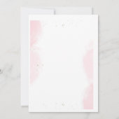 Elegante Einladungskarte für Rosa und Braun Babydu Einladung (Rückseite)