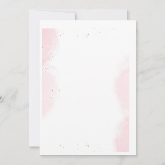 Elegante Einladungskarte für Rosa und Braun Babydu Einladung (Rückseite)