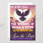 Elegante Einladungskarte mit Herz-Form Einladung (Vorne/Hinten)