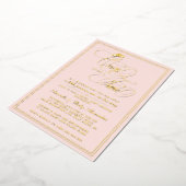 Elegante einmal auf eine Zeit Prinzessin Babydusch Folieneinladung (Gedreht)