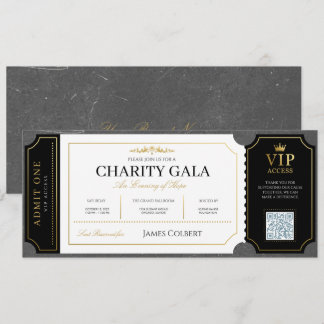Elegante Eintrittskarte für den Charity-Gala in Sc Einladung
