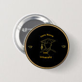 Elegante einzeilige Kunst-Absolventin Button (Vorne & Hinten)