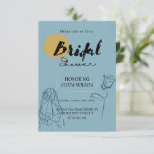 Elegante einzigartige Brautdusche Einladung (Stehend Vorderseite)