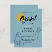 Elegante einzigartige Brautdusche Einladung (Vorne/Hinten)