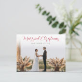 elegante, einzigartige Hochzeitsankündigung Postka Postkarte (Stehend Vorderseite)