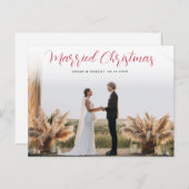elegante, einzigartige Hochzeitsankündigung Postka Postkarte (Vorne/Hinten)