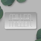 Elegante, einzigartige, moderne Gray Monogram Rück Adressaufkleber