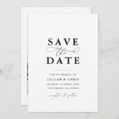 Elegante Einzigartige Save the Date-Karte für das  Einladung (Vorne/Hinten)