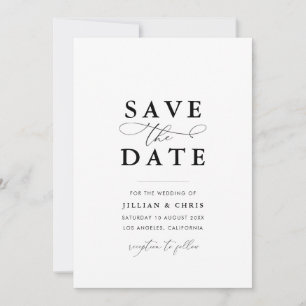 Elegante Einzigartige Save the Date-Karte für das Einladung