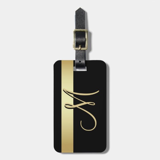 Elegante einzigartige schwarze gepäckanhänger (Vorderseite vertikal)
