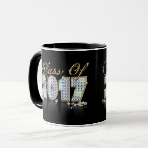 Elegante einzigartige schwarze Golddiamant-Klasse Tasse