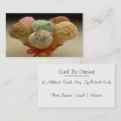 Elegante Eiscreme-Visitenkarte Visitenkarte (Vorne/Hinten)