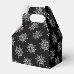 Elegante Eiskristalle-Schneeflocken-Muster auf Sch Geschenkschachtel