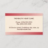 Elegante EKG-Wave-Kardiologe-Visitenkarte Visitenkarte (Rückseite)