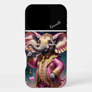 Elegante Elefanten im Weltraum iPhone 16 Pro Max Hülle