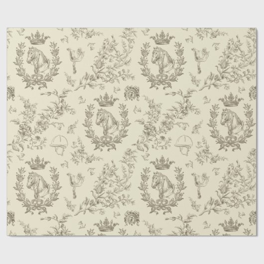 Elegante Elegant Chic Beige Reitausflug Geschenkpapier (Flach)