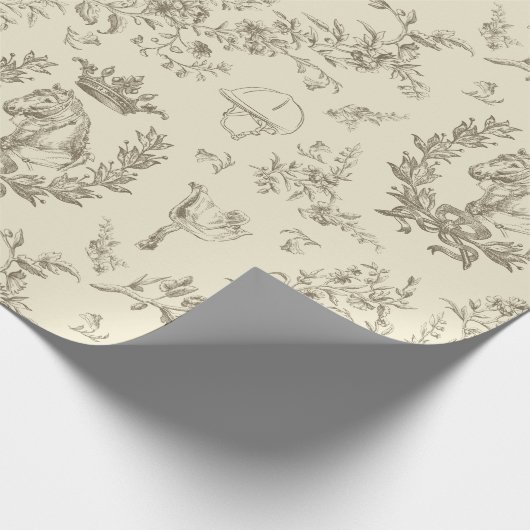 Elegante Elegant Chic Beige Reitausflug Geschenkpapier (Ecke)
