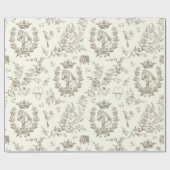 Elegante Elegant Chic Beige Reitausflug Geschenkpapier (Flach)
