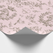 Elegante Elegant Chic Pink Beige Reitausflug Geschenkpapier (Ecke)