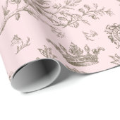 Elegante Elegant Chic Pink Beige Reitausflug Geschenkpapier (Rolleneckpunkt)