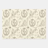 Elegante Elegante Chic Beige Cream Reitschiff Geschenkpapier Set (Vorderseite)