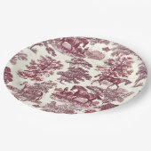 Elegante Elegante Chic Burgund Ristorante Al Pento Pappteller (Schrägansicht)