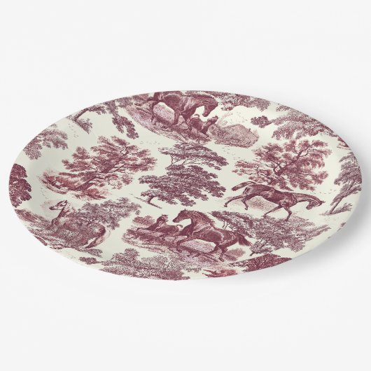 Elegante Elegante Chic Burgund Ristorante Al Pento Pappteller (Schrägansicht)