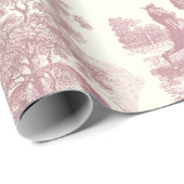 Elegante Elegante Chic Rosa Pferde Land Toile Geschenkpapier (Rolleneckpunkt)