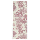 Elegante Elegante Chic Rosa Pferde Land Toile Geschenktüte Für Weinflaschen (Vorderseite)