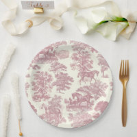 Elegante Elegante Chic Rosa Pferde Land Toile