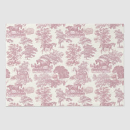 Elegante Elegante Chic Rosa Pferde Land Toile Seidenpapier