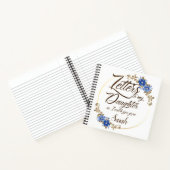 Elegante, elegante florale Briefe an Tochter Notizblock (Innenseite)