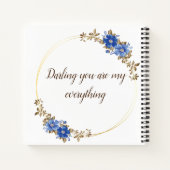 Elegante, elegante florale Briefe an Tochter Notizblock (Rückseite)