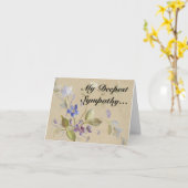 Elegante, elegante "Mein tiefstes Beileid..."-Kart Karte (Gelbe Blume)