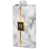 Elegante Elegante Moderne Black Gold Marmor Flachmann (Links)