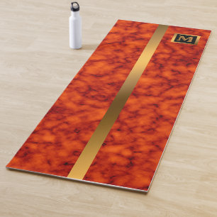Elegante Elegante Moderne Black Gold Marmor Yogamatte